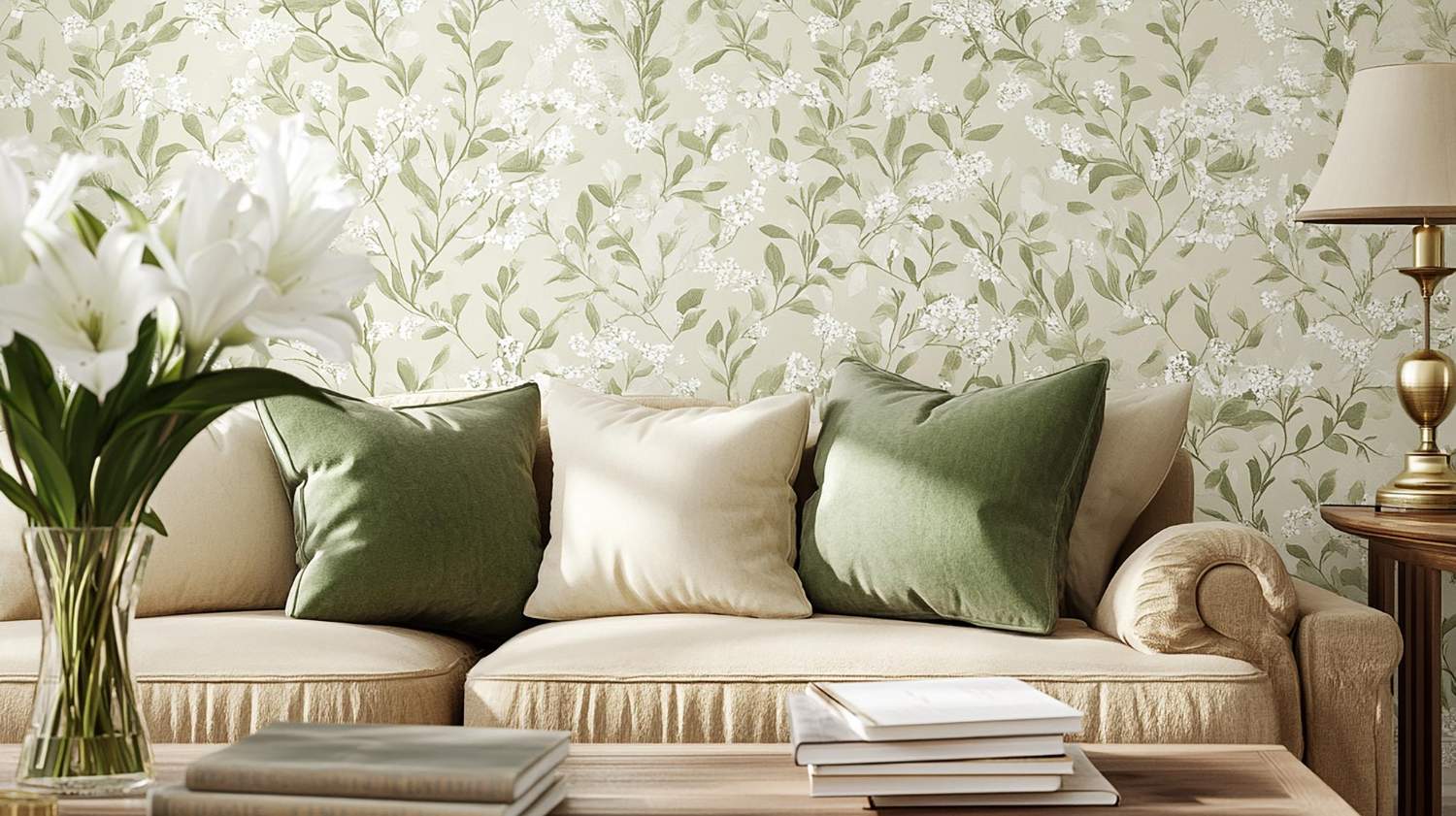 Papel pintado en proyecto de decoración